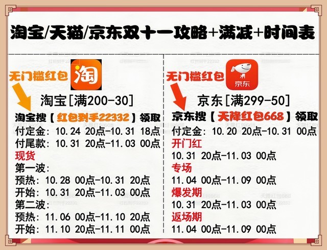 2023双十一淘宝红包第二波首发\